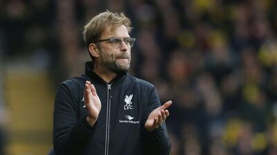 Football Soccer - Watford v Liverpool - Barclays Premier League - Vicarage Road - 20/12/15Liverpool manager Juergen KloppReuters / Cathal McNaughtonLivepicEDITORIAL USE ONLY. No use with unauthorized audio, video, data, fixture lists, club/league logos or "live" services. Online in-match use limited to 45 images, no video emulation. No use in betting, games or single club/league/player publications. Please contact your account representative for further details.