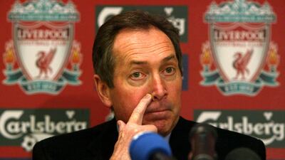 Liverpool coach Gerard Houllier addresses a press conference in Liverpool on December 11, 2002. EPA