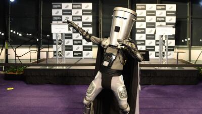 Candidate Count Binface poses after attending the results of the London mayoral election at City Hall in London, UK. He received 24,775 votes. AFP