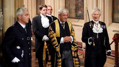 Speaker John Bercow, centre, demanded that the mace be returned. Reuters