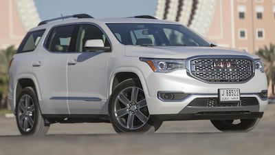 The new GMC Acadia in Dubai. Antonie Robertson/The National