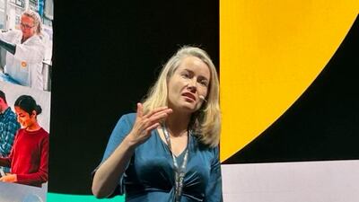 Amy Challen, general manager for AI at Shell, was also at CogX in London. Matthew Davies / The National