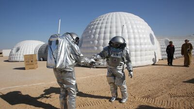 The experiment, named "Amadee-18 Mars Analogue Mission Oman", aims to prepare the scientists so that they would be well acquainted for what they would encounter in future expeditions on Mars. Sam McNeil /AP Photo
