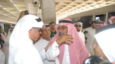 An angry driver complains to Mohammad Al-Haddad about parking charges at the King Abdul Aziz International Airport in Jeddah.
