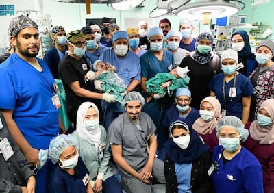 Mawada and Rahma following the successful operation. SPA