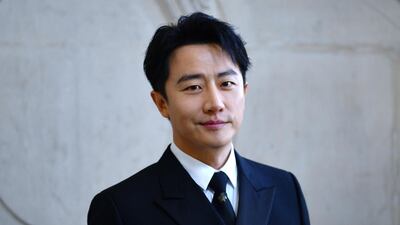 Chinese actor Huang Xuan at the Dior Haute Couture show. AFP