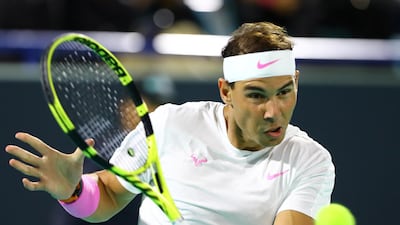 Spain's Rafael Nadal in action during his semi final match against Russia's Karen Khachanov. Reuters