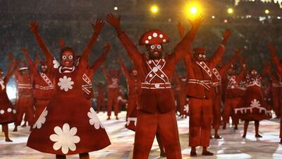 Dancers perform during the closing ceremony. Cameron Spencer / Getty Images