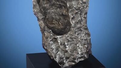 Above, a Gibeon meteorite called The Scream, which was found in Namibia. Courtesy Christie's