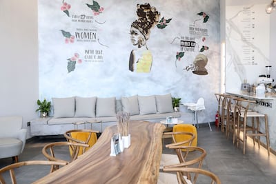 Coffee Architecture focuses on coffee alongside an indulgent selection of cakes, brownies and cookies. Khushnum Bhandari / The National