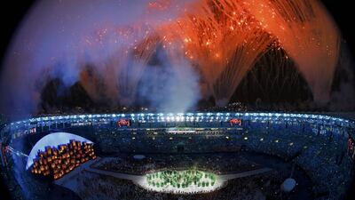Fireworks explode during the opening ceremony. Fabrizio Bensch / Reuters