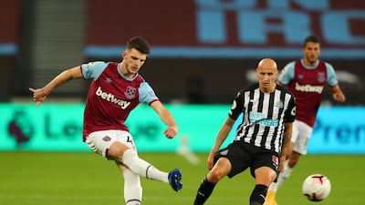 Declan Rice - 6: One brilliant ball down the right for Fredericks in first half but his passing radar wasn't its usual accurate self at times. AFP