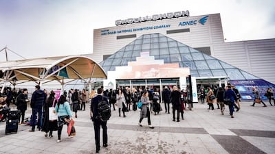 Visitors arrive on Tuesday to the World Travel Market London 2019.