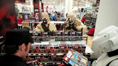Star Wars fans dressed as Sand People from the planet Tatooine. Jason Reed / Reuters