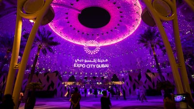 The light show at the opening of Al Wasl Dome. All photos: Ruel Pableo for The National