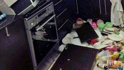 Rukayya Alli, 35, from London, witnessed her kitchen cupboards coming away from the wall in her Al Reef home.