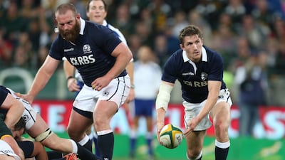 Scotland captain Henry Pyrgos, right, and his side kick off their World Cup preparations with a Test match against Ireland. Steve Haag / Getty Images