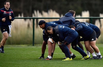France players in training ahead of the Six Nations. Christophe Simon / AFP