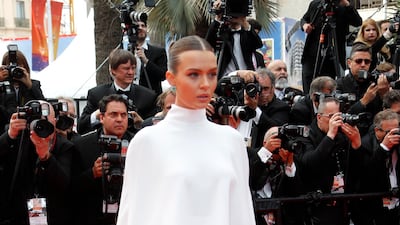 Josephine Skriver attends the screening of 'Oh Mercy!' during the Cannes Film Festival on May 22, 2019. EPA