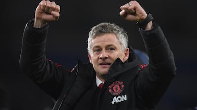 Seeing his United side be the first one since May 2013 to five goals in a game was enough to give Solskjaer reason to celebrate. Getty /Getty Images)