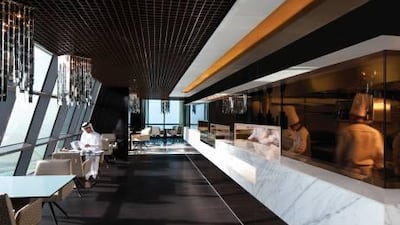 Quest in Jumeirah at Etihad Towers in Abu Dhabi has spectacular views of the city from the 63rd floor. Courtesy Jumeirah Group