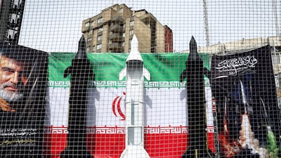 A display in Tehran symbolising Iranian missiles. Reuters