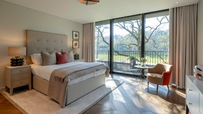 One of the five bedrooms