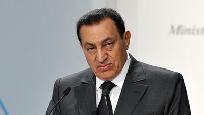 Egyptian President Hosni Mubarak makes a speech during the Economic and Financial Forum for the Mediterranean, in Milan on July 20, 2009. AFP