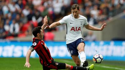 Left-back: Jan Vertonghen (Tottenham) – Illustrated his versatility by going to left-back and then left wing-back and providing some fine crosses against Bournemouth. Matthew Childs / Reuters