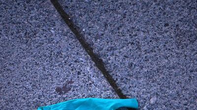 Discarded plastic gloves are becoming a common sight world over. AFP