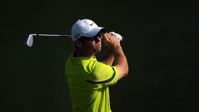 DUBAI, UNITED ARAB EMIRATES - JANUARY 29: Paul Casey of England plays his second shot on the ninth hole during the first round of the Dubai Desert Classic on the Majilis course at Emirates Golf Club on January 29, 2009 in Dubai, United Arab Emirates. (Photo by Andrew Redington/Getty Images) *** Local Caption *** GYI0056604997_02.jpg
