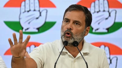 Indian National Congress leader Rahul Gandhi said there was 'no democracy in India today' at a press conference at party headquarters in New Delhi. AFP