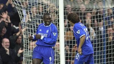 15) Jimmy Floyd Hasselbaink - 127 goals in 288 games. Ratio: 0.44. (Leeds United 34 goals, Chelsea, 69, Middlesbrough 22, Chatlon Athletic two. Shutterstock