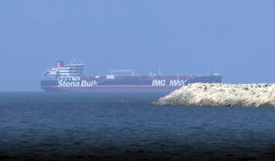 The British-flagged oil tanker Stena Impero is seen outside Port Rashid in Dubai on September 28, 2019. AP Photo