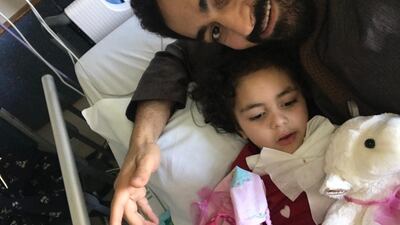 Wasseim and Alen in Starship Hospital, in Auckland, New Zealand, as she recovered from her wounds. Wasseim Alsati