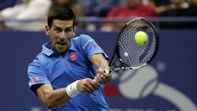 Reigning champion and world No 1 Novak Djokovic takes on Jo-Wilfried Tsonga in the final match on Arthur Ashe Stadium. Jason Szenes / EPA