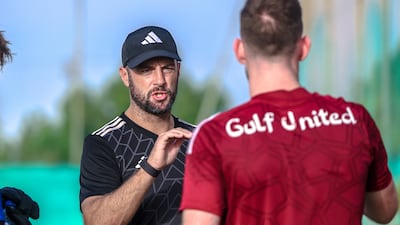 New manager of Gulf United Richard Peniket during a training session.