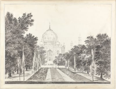 The Taj Mahal depicted by British artist William Hodges, circa 1783. Getty Images