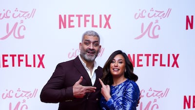 Hany Adel and Hend Sabry at the red carpet event.