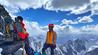 Zabih Afzali and his friend pictured on Mount Noshakh last year. Courtesy Zabih Afzali