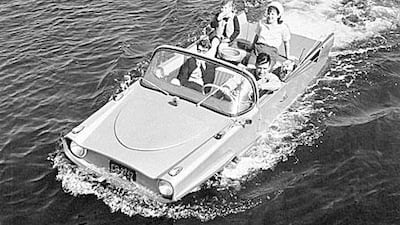 The German-made Amphicar on a family outing.