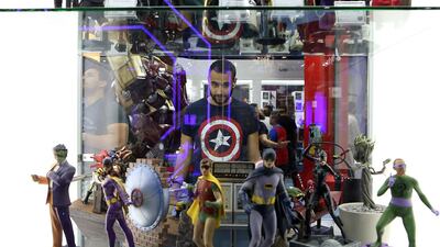 A display of comic book figures at Comic Con 2017. Pawan Singh / The National