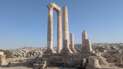 Often referred to as the Temple of Hercules, these circular columns stand tall within the Amman Citadel, the ruins a reminder of Roman rule throughout the region. Hayley Kadrou / The National