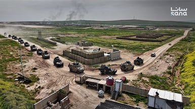 Qasrak airbase in north-eastern Syria was one of several abandoned by US troops in recent months. Photo: Sana