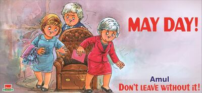 Amul marked the day former British prime minister Theresa May announced her resignation. Courtesy Amul / daCunha Communications