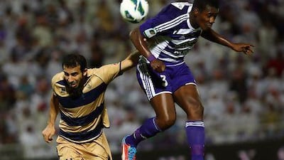 Asamoah Gyan, right, says he and his Al Ain teammates will now focus on the Asian Champions League. Thoughts on him continuing at Al Ain can wait, for now.