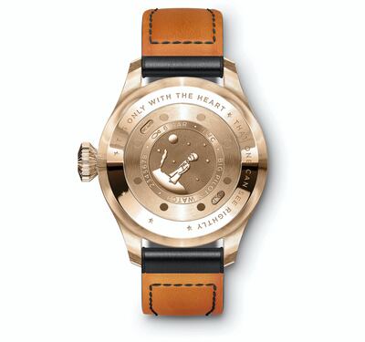 The Big Pilot’s Watch featured a unique engraving on the back.