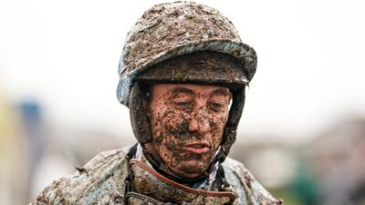 Jockey David England at Huntingdon Racecourse in England on Thursday, February 20. Getty