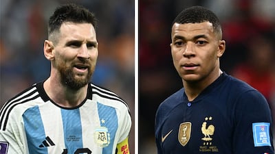 Argentina's Lionel Messi will take on Kylian Mbappe of France in the World Cup 2022 final. AFP