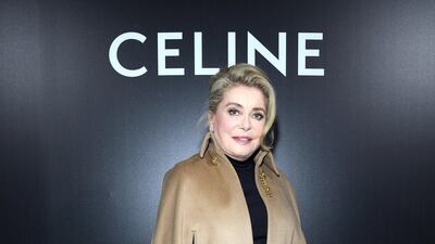 Catherine Deneuve attends the Celine show as part of Paris Fashion Week on September 27, 2019. Getty Images